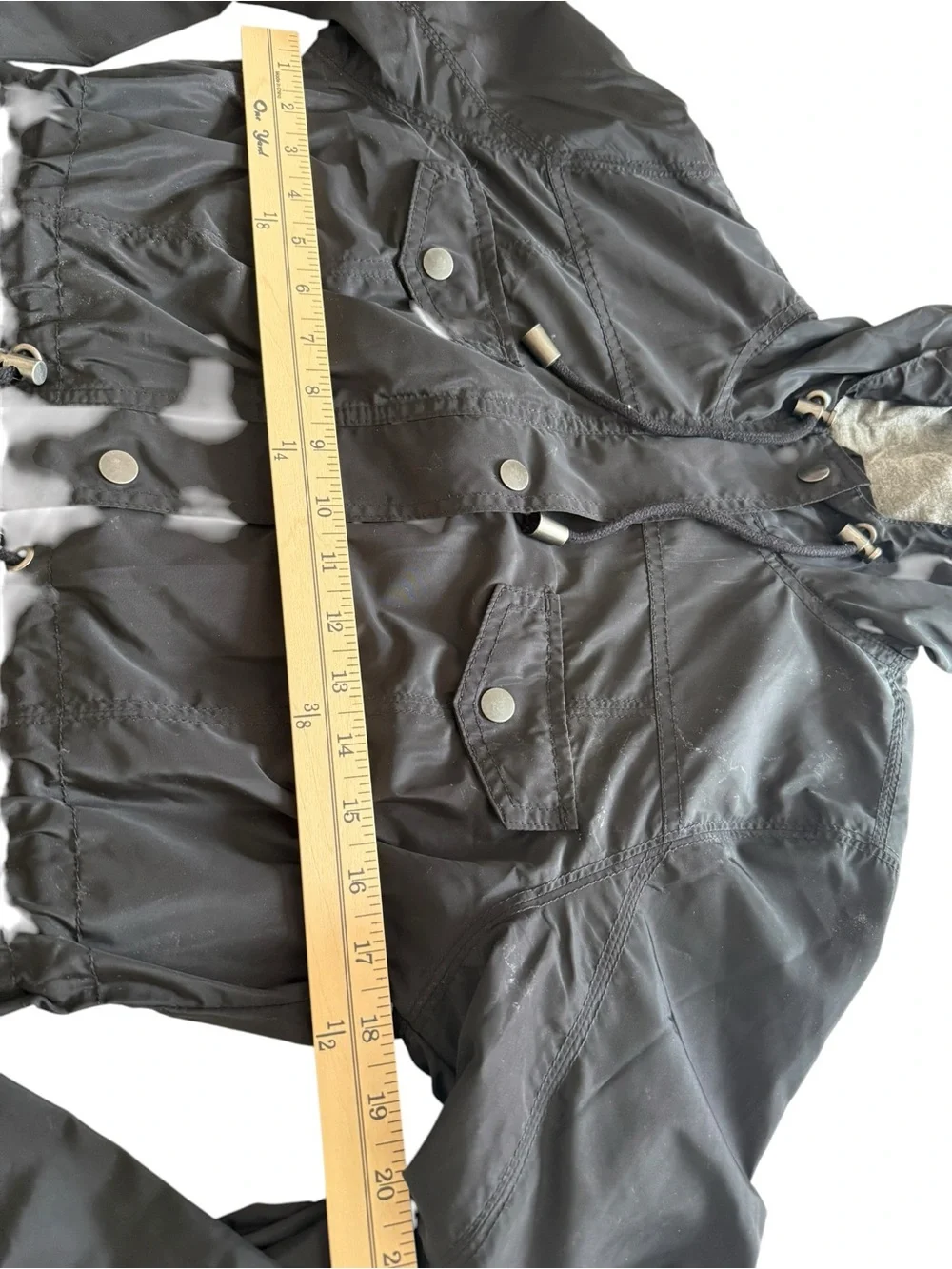 Merona Black Hooded Utility Anorak Jacket